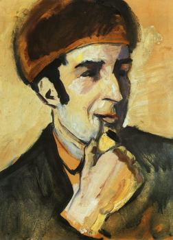 August Macke : Portrait of Franz Marc